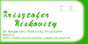 krisztofer miskovity business card